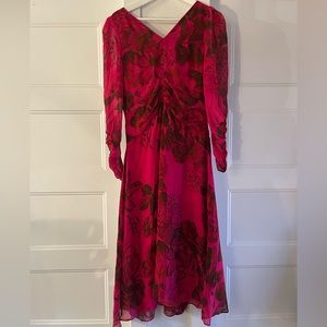 H&M Conscious Exclusive pink floral dress size 6